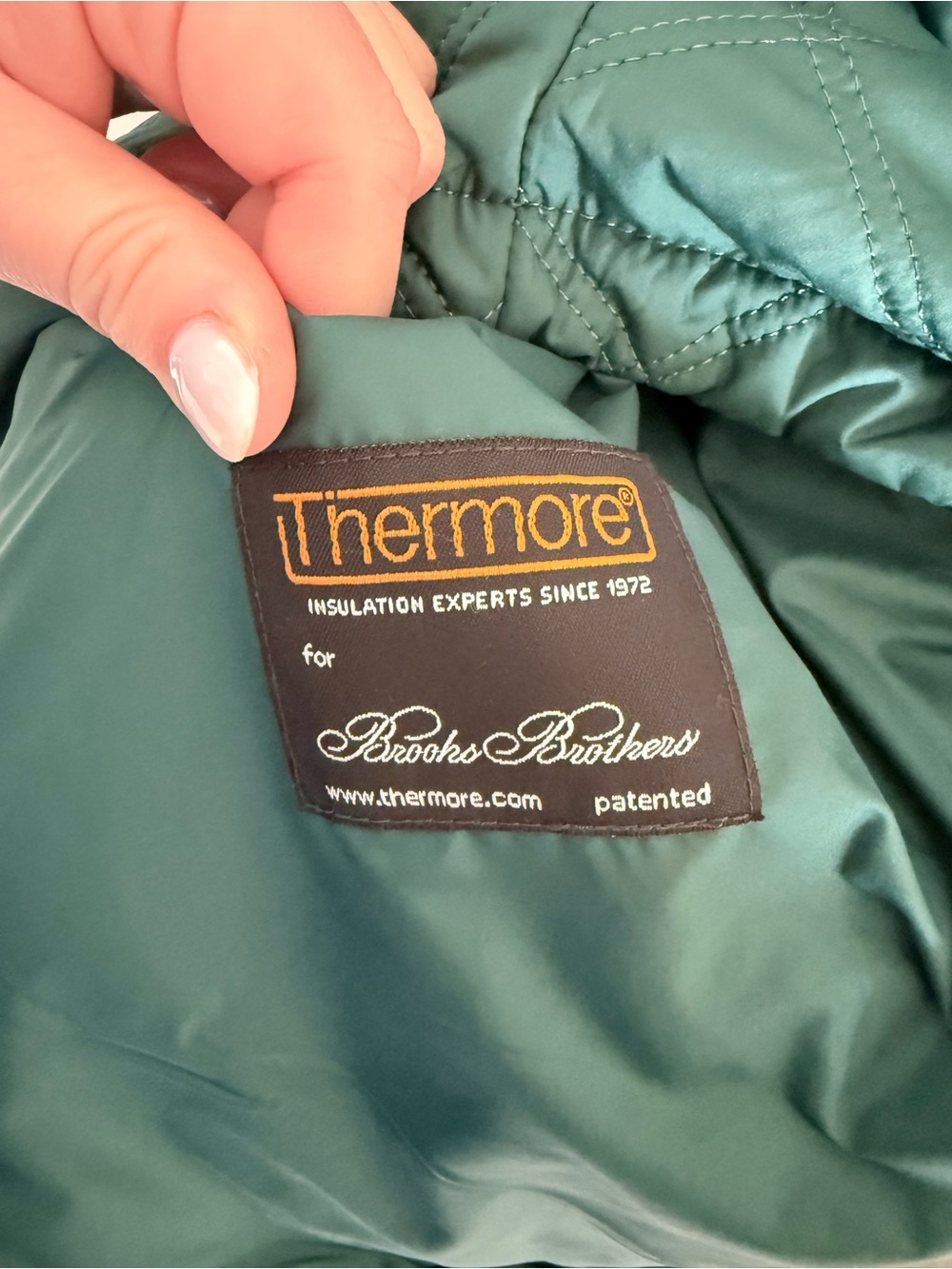 Brooks Brothers Insulated Quilted Sleeveless Puffer Vest in Forest Green NWOT - Picture 13 of 14